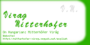 virag mitterhofer business card