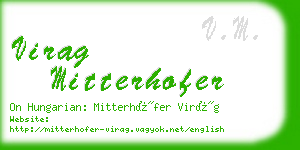 virag mitterhofer business card